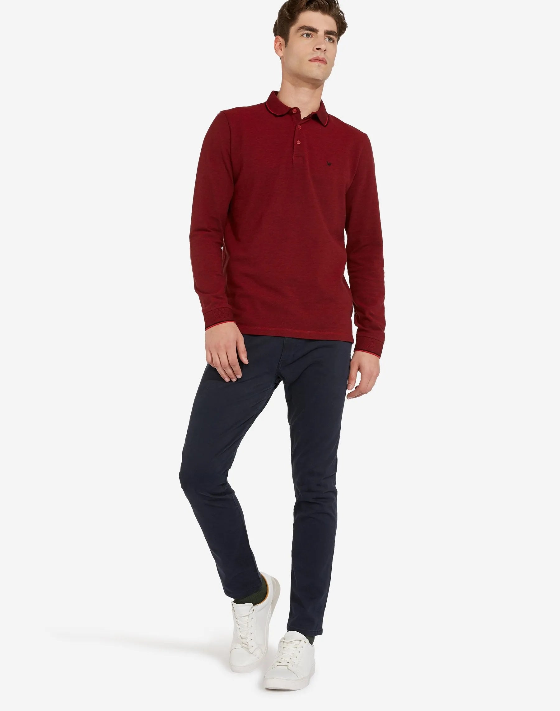 Polo Manga Larga - ECRU