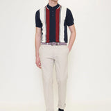 Polo Mod Stripe de Punto - ECRU