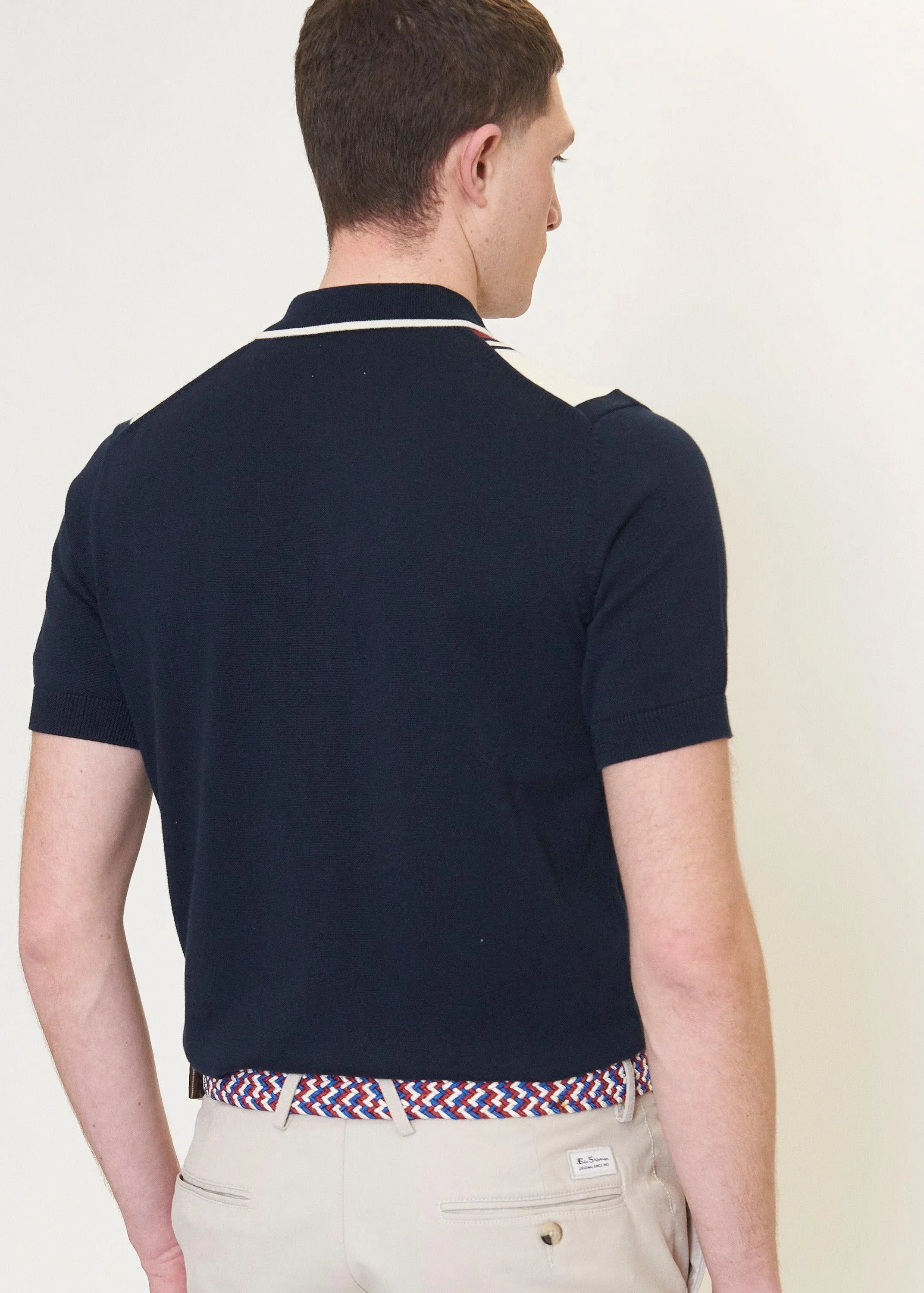 Polo Mod Stripe de Punto - ECRU