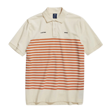 Polo Printed Stripe Papyrus Burned Orange Stripe - ECRU