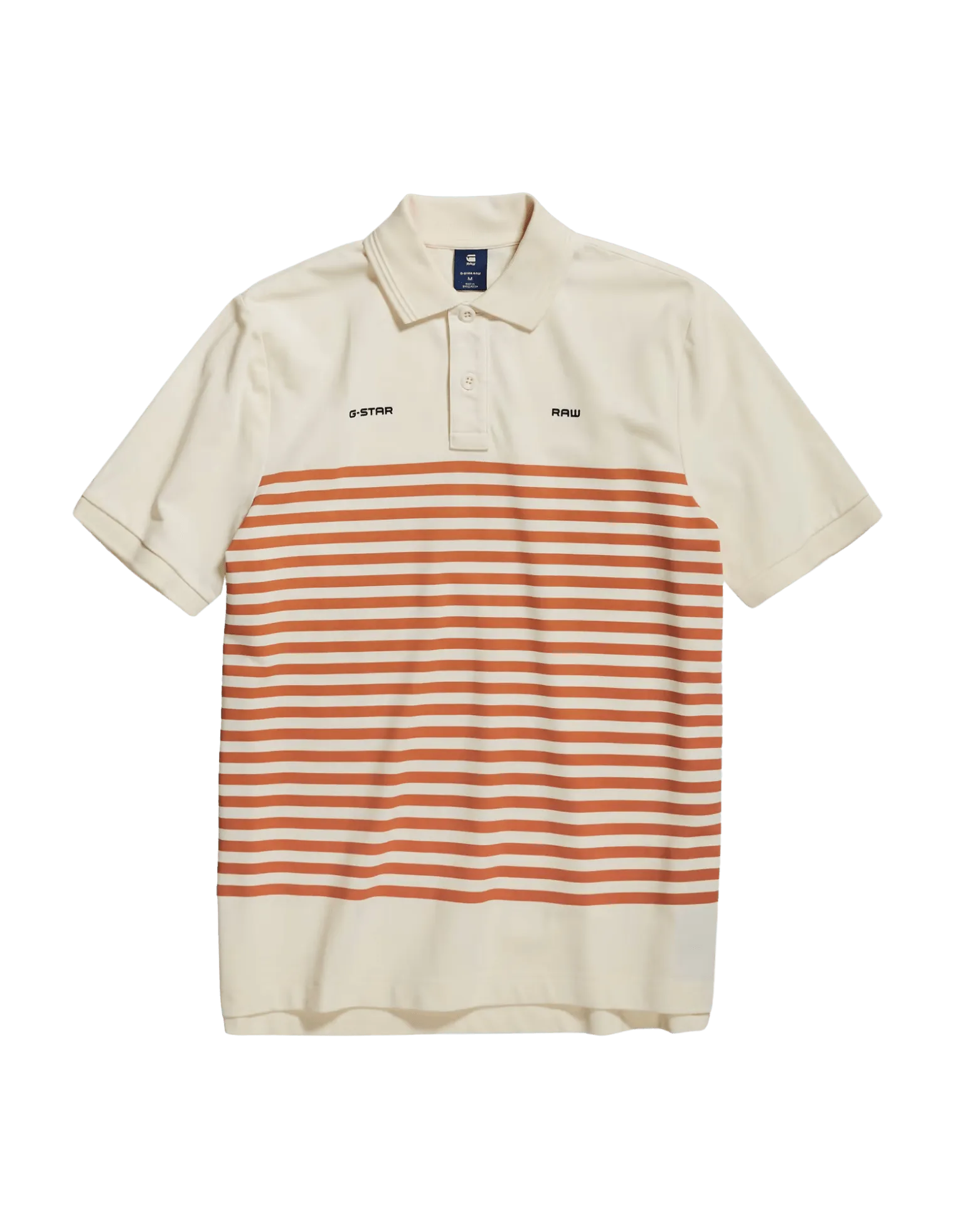 Polo Printed Stripe Papyrus Burned Orange Stripe - ECRU