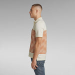 Polo Printed Stripe Papyrus Burned Orange Stripe - ECRU