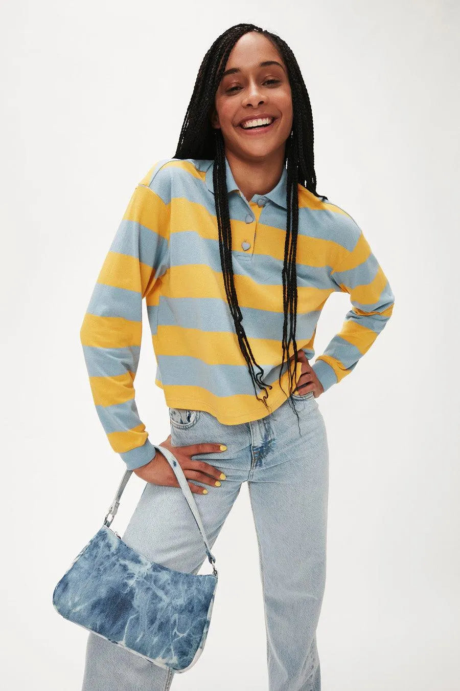 Polo Rayas Algodón - ECRU