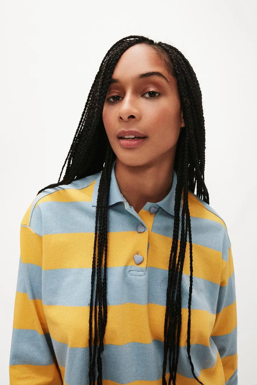 Polo Rayas Algodón - ECRU