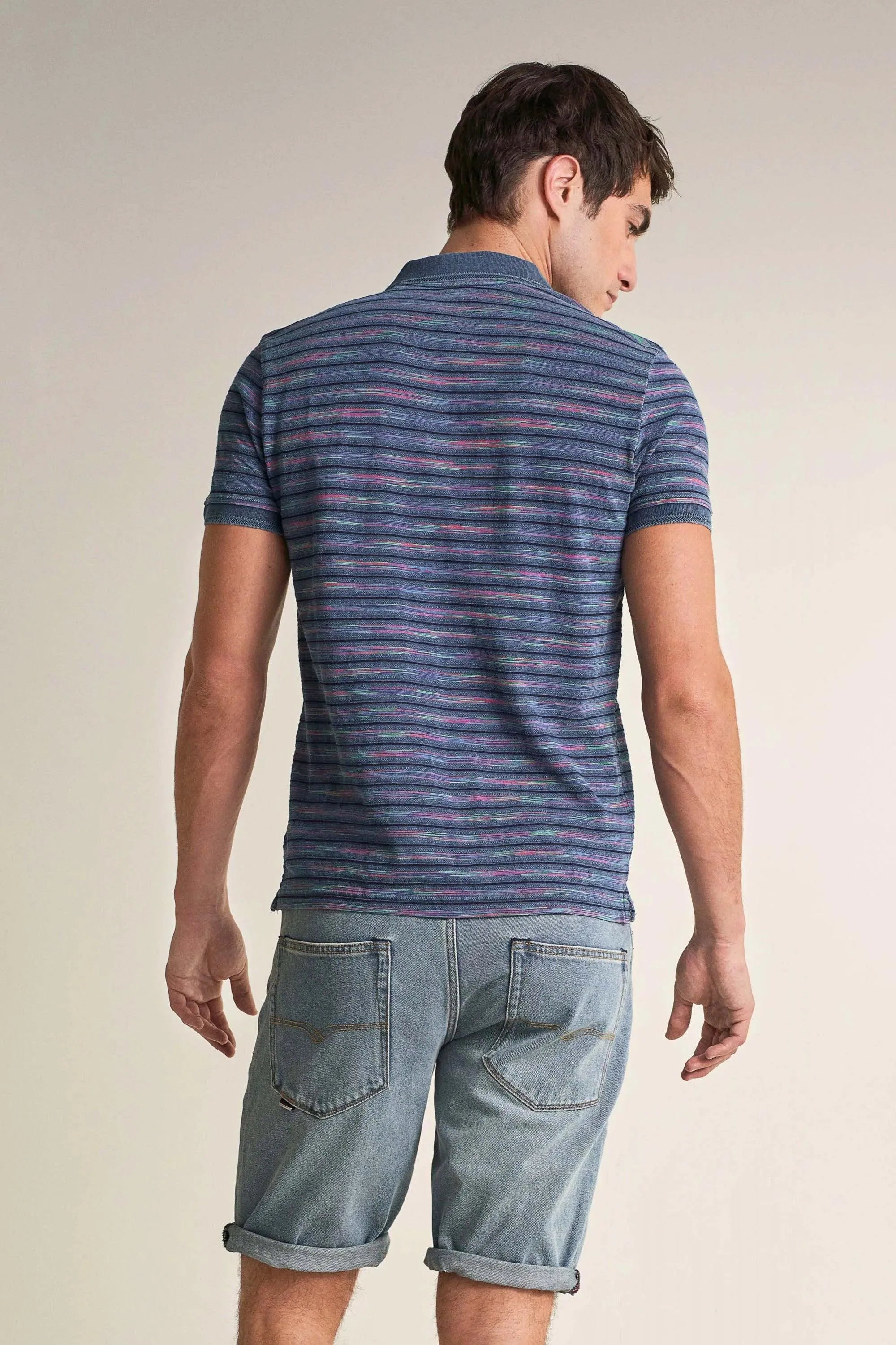 Polo Regular Fit con Textura - ECRU