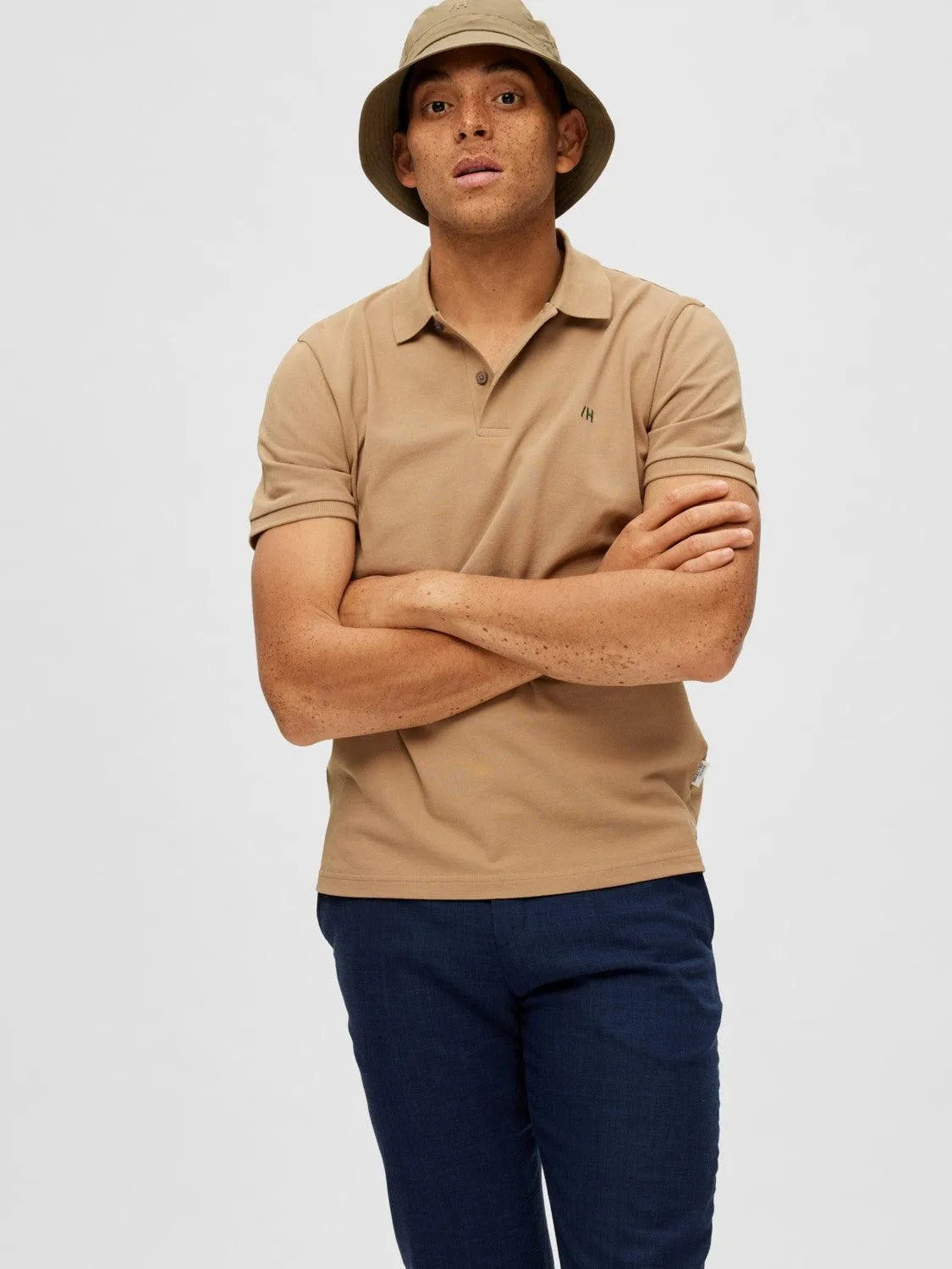 Polo Selected Manga Corta Dante Kelp - ECRU