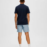 Polo Selected Manga Corta Dante Navy Blazer - ECRU