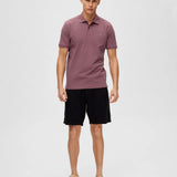 Polo Selected Manga Corta Dante Rose Brown - ECRU