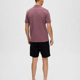 Polo Selected Manga Corta Dante Rose Brown - ECRU