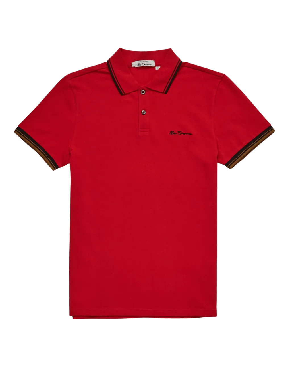 Polo Signature Algodón Orgánico Bright Red - ECRU