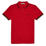 Polo Signature Algodón Orgánico Bright Red - ECRU