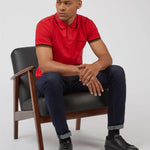 Polo Signature Algodón Orgánico Bright Red - ECRU