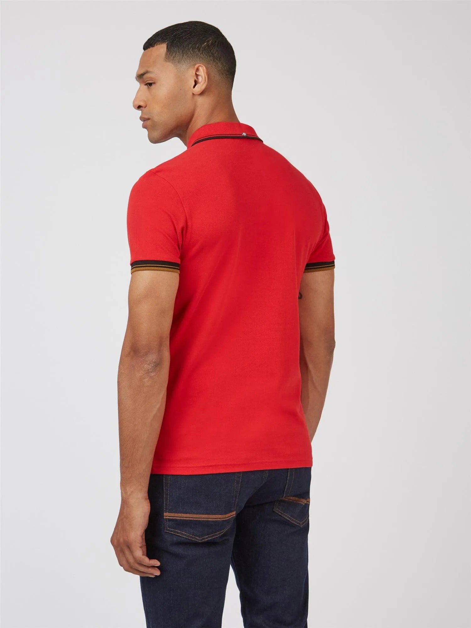 Polo Signature Algodón Orgánico Bright Red - ECRU