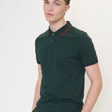 Polo Signature Algodón Orgánico Dark Gren - ECRU