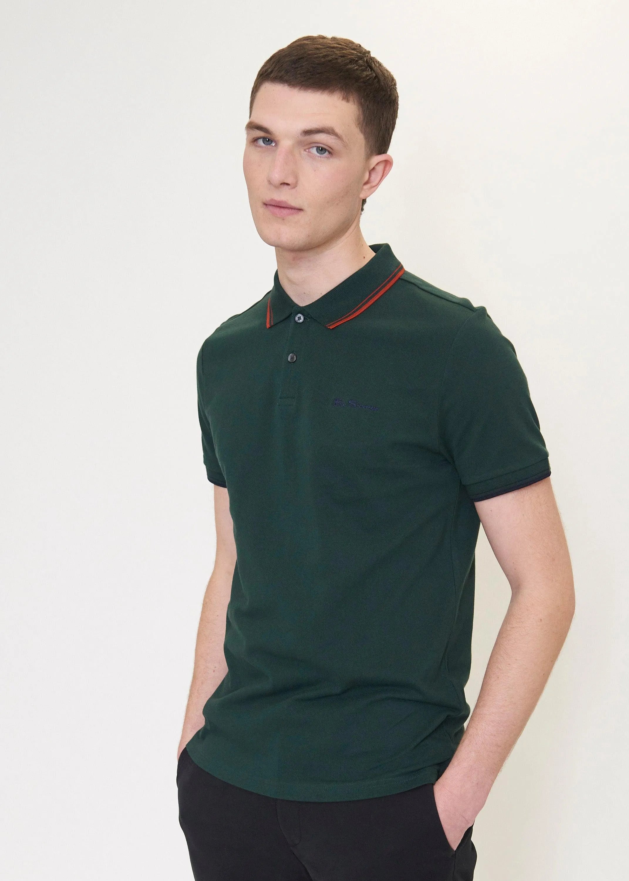 Polo Signature Algodón Orgánico Dark Gren - ECRU