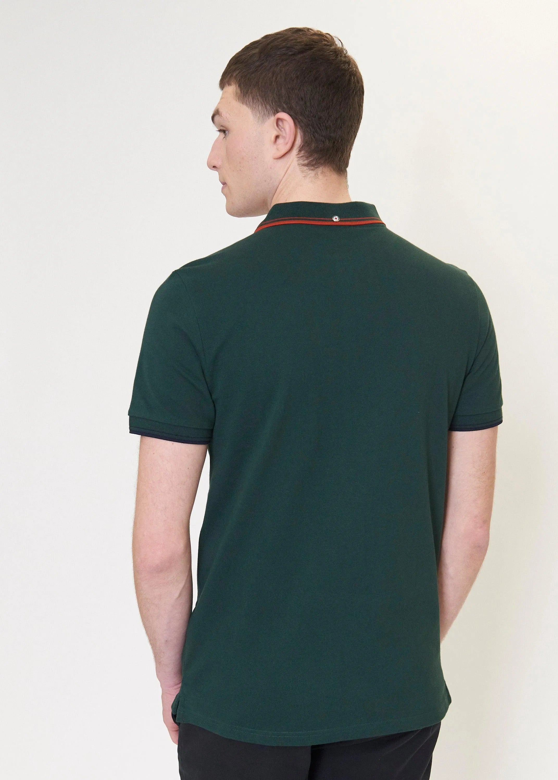 Polo Signature Algodón Orgánico Dark Gren - ECRU