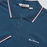 Polo Signature Algodón Orgánico Dark Teal - ECRU