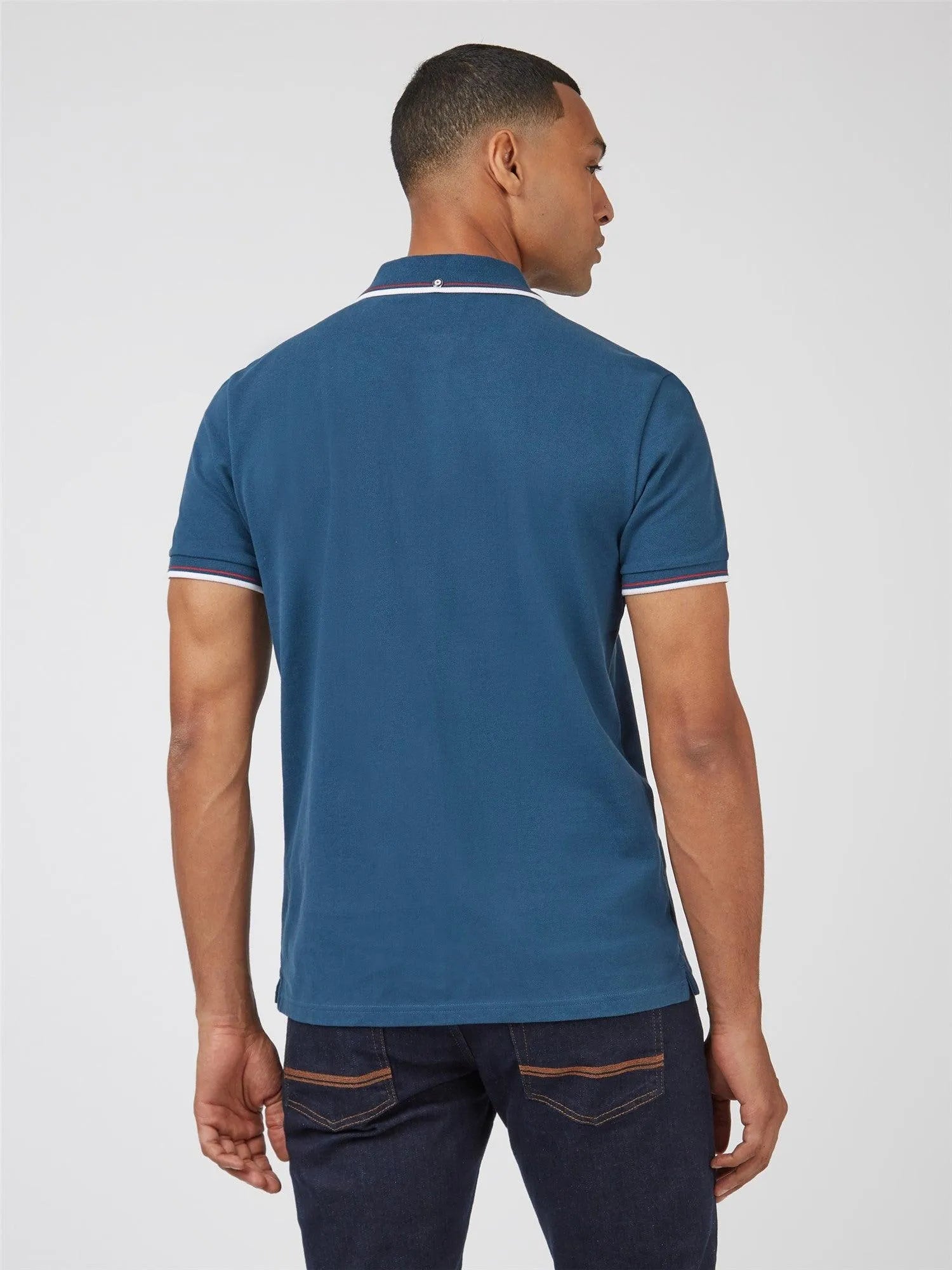 Polo Signature Algodón Orgánico Dark Teal - ECRU