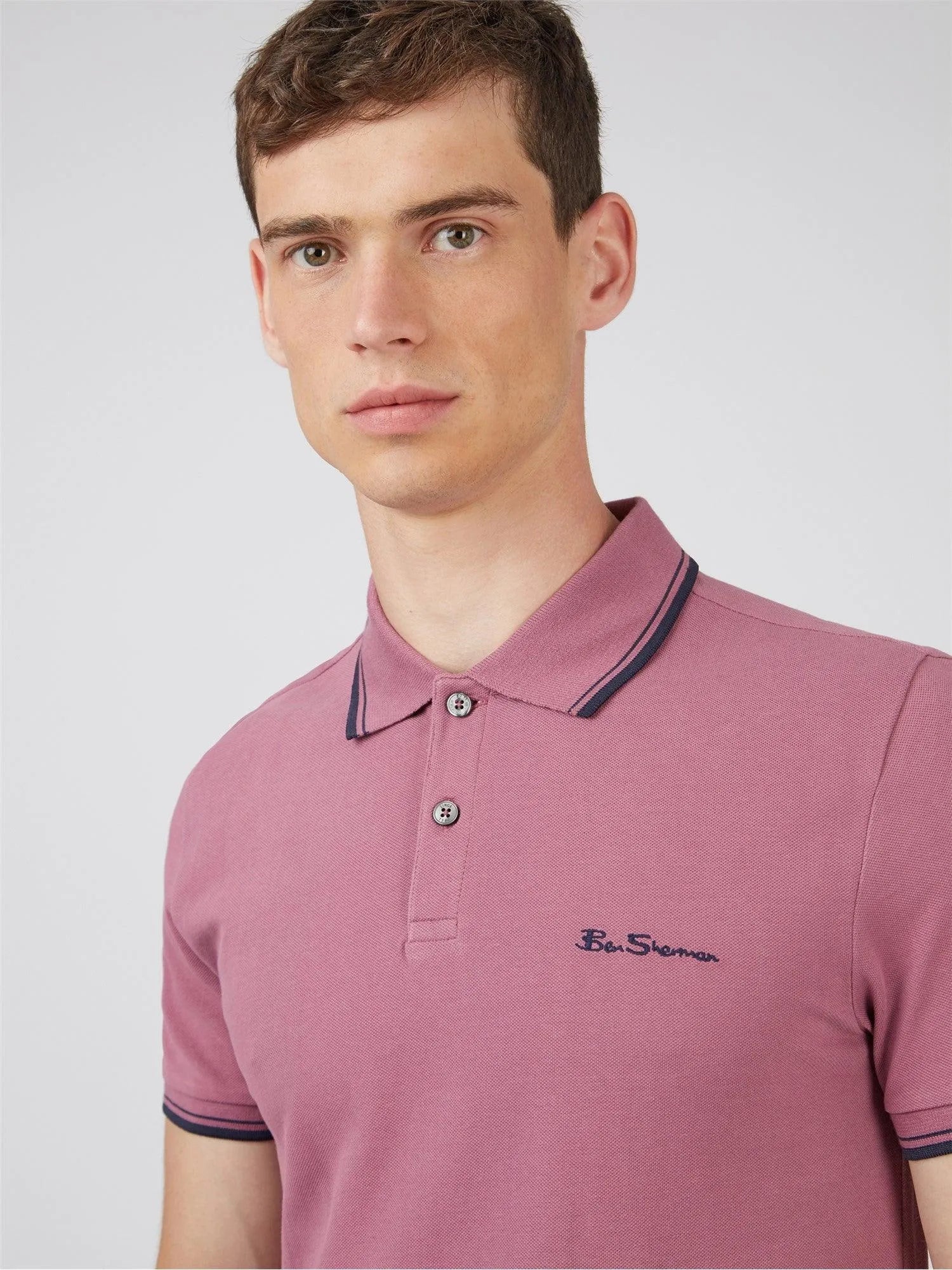 Polo Signature Algodón Orgánico Grape - ECRU