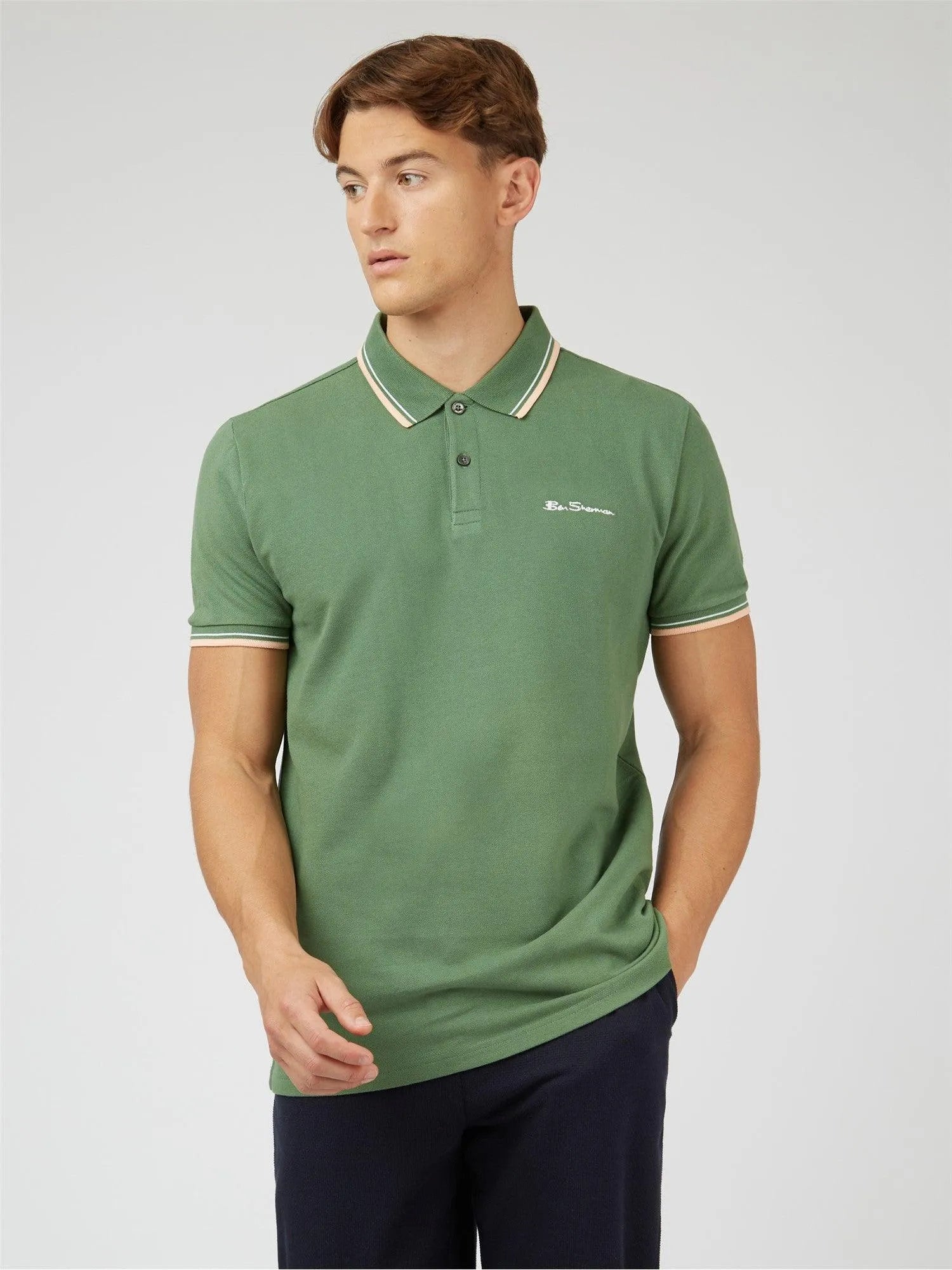 Polo Signature Ben Sherman Rich Fern - ECRU