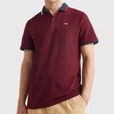 Polo Tommy Ribeteado de Corte Regular - ECRU