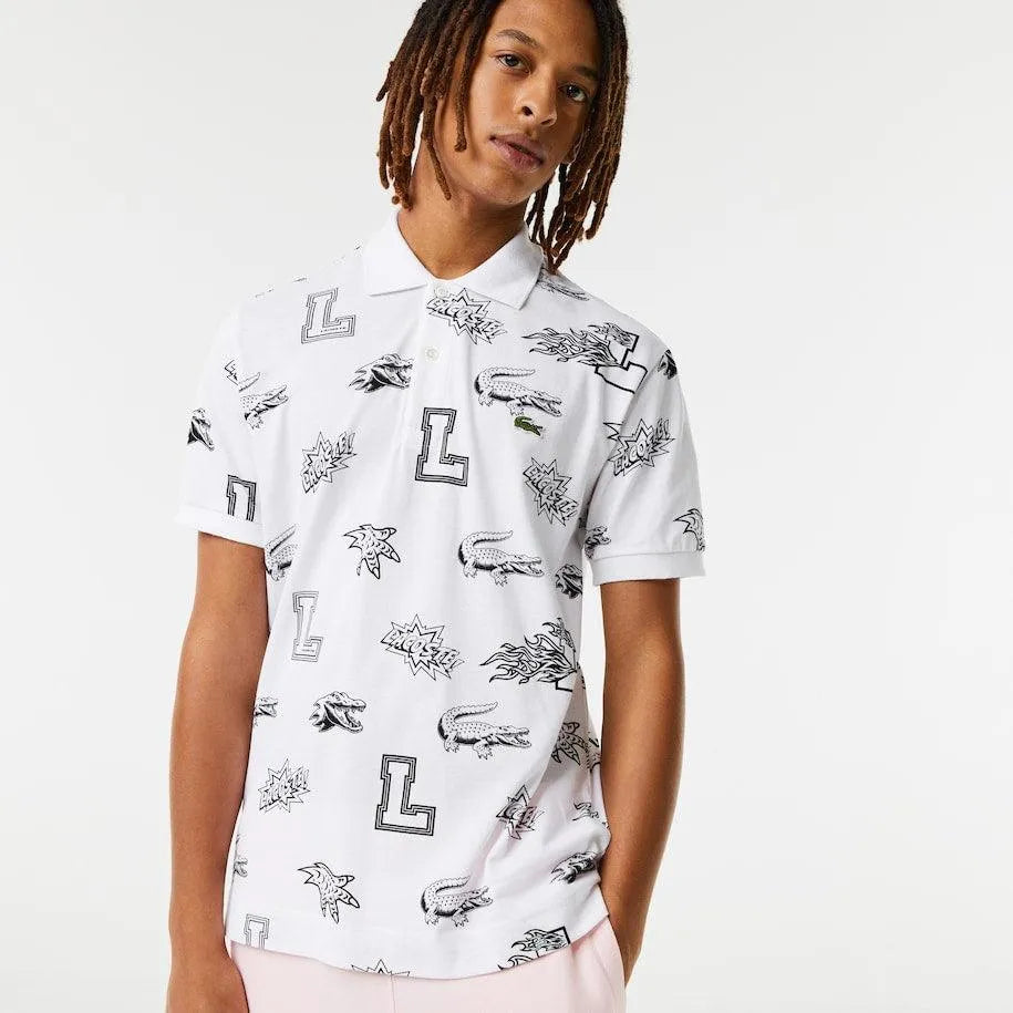 Polo unisex Lacoste Holiday con estampado personalizado - ECRU