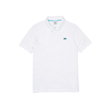 Polo unisex Lacoste L!VE relaxed fit en piqué de algodón stretch - ECRU
