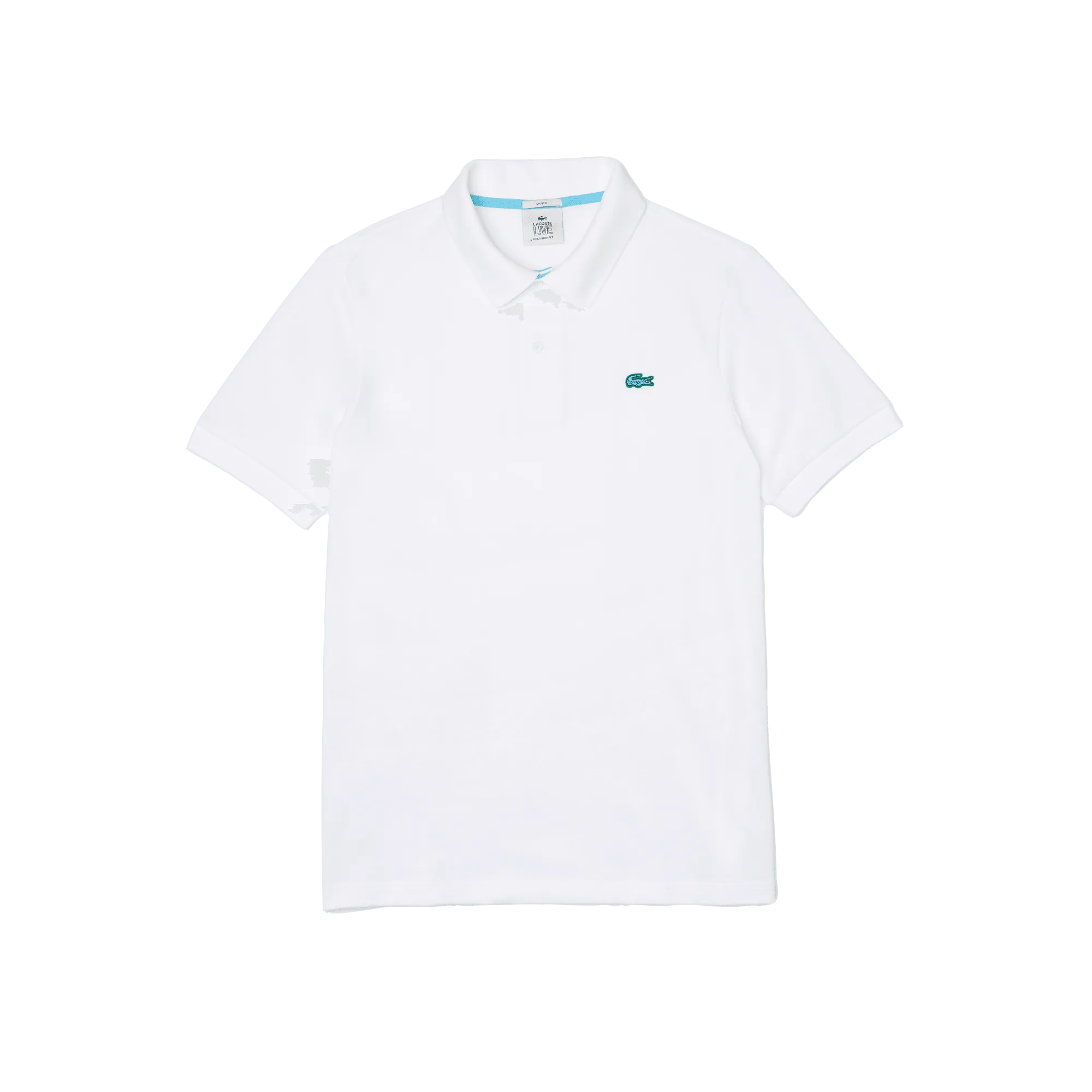Polo unisex Lacoste L!VE relaxed fit en piqué de algodón stretch - ECRU
