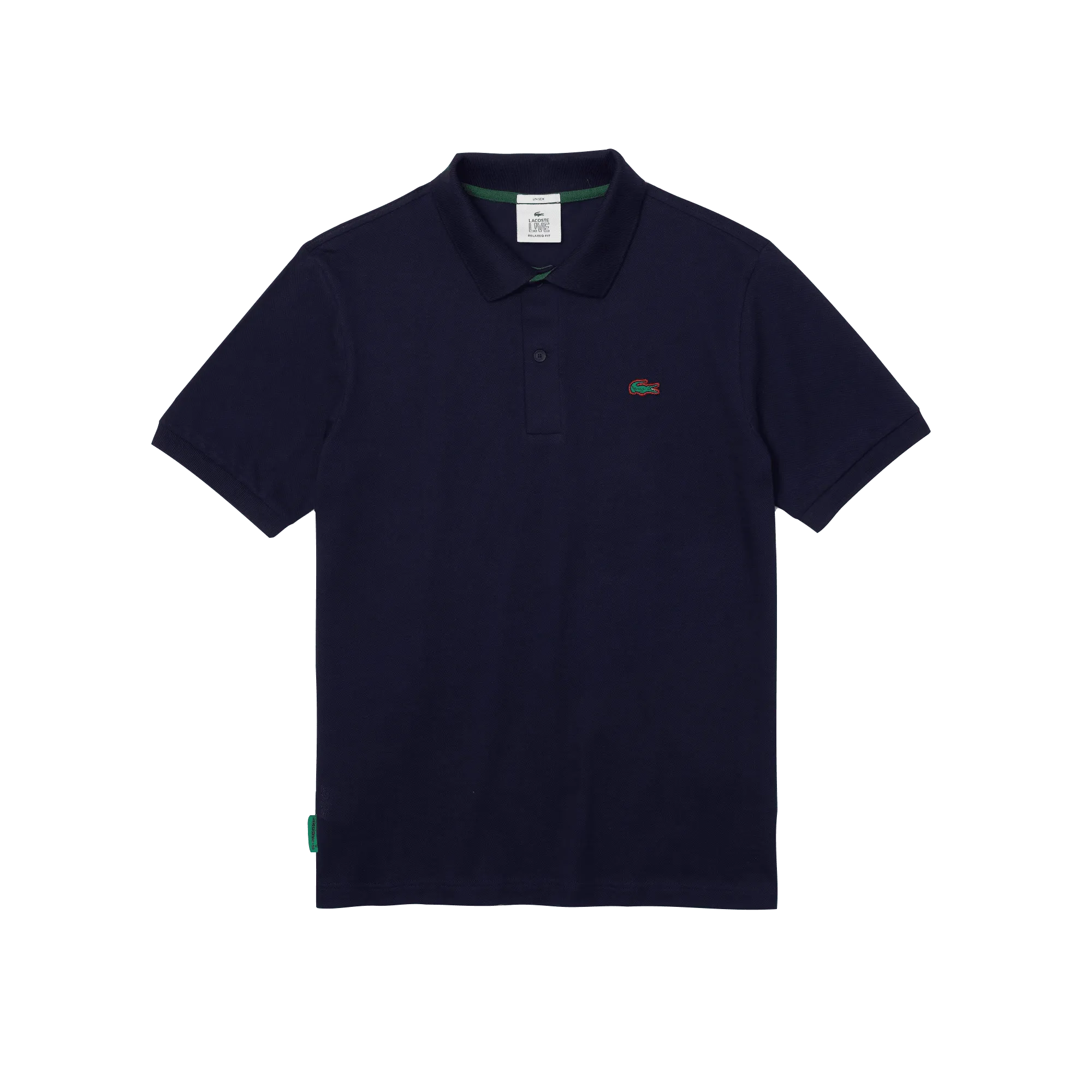 Polo unisex Lacoste L!VE relaxed fit en piqué de algodón stretch - ECRU