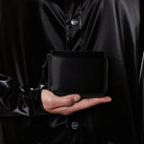 Rains Cartera Small Wallet Velvet Black - ECRU