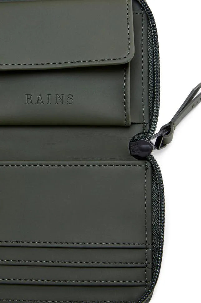 Rains Cartera Small Wallet Verde - ECRU