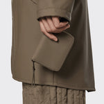 Rains Cartera Small Wallet Wood - ECRU