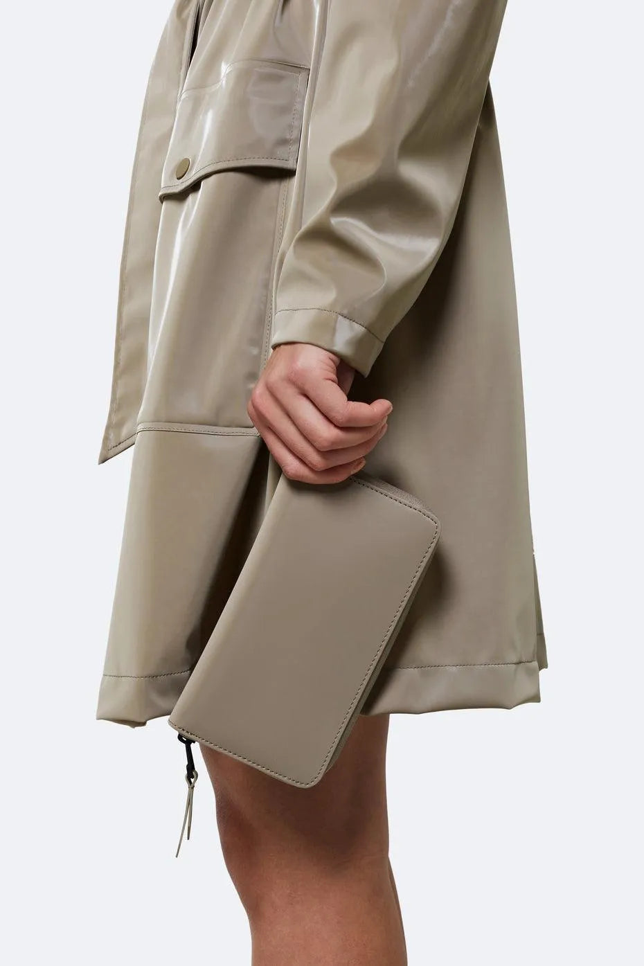 Rains Cartera Wallet Velvet Taupe - ECRU