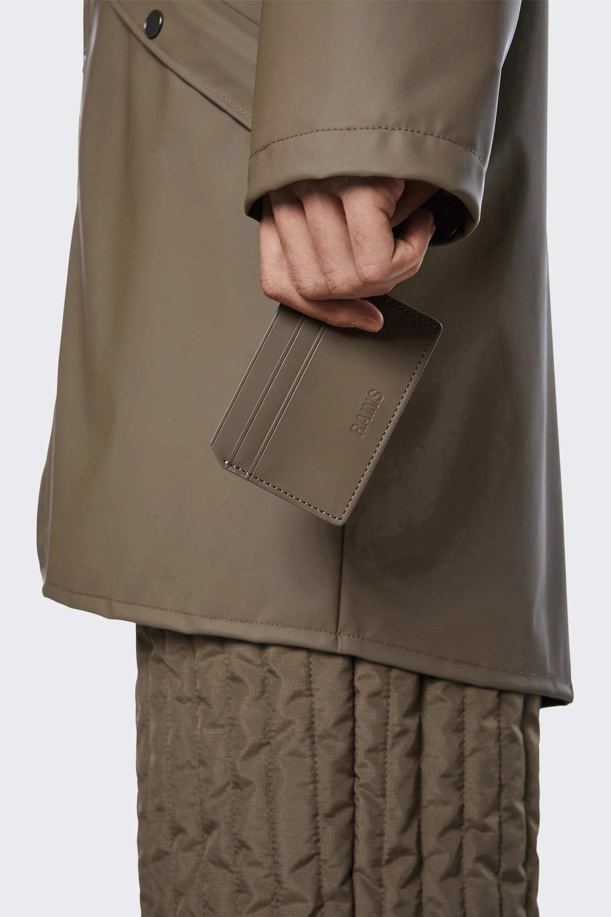 Rains Tarjetero Card Holder Wood - ECRU