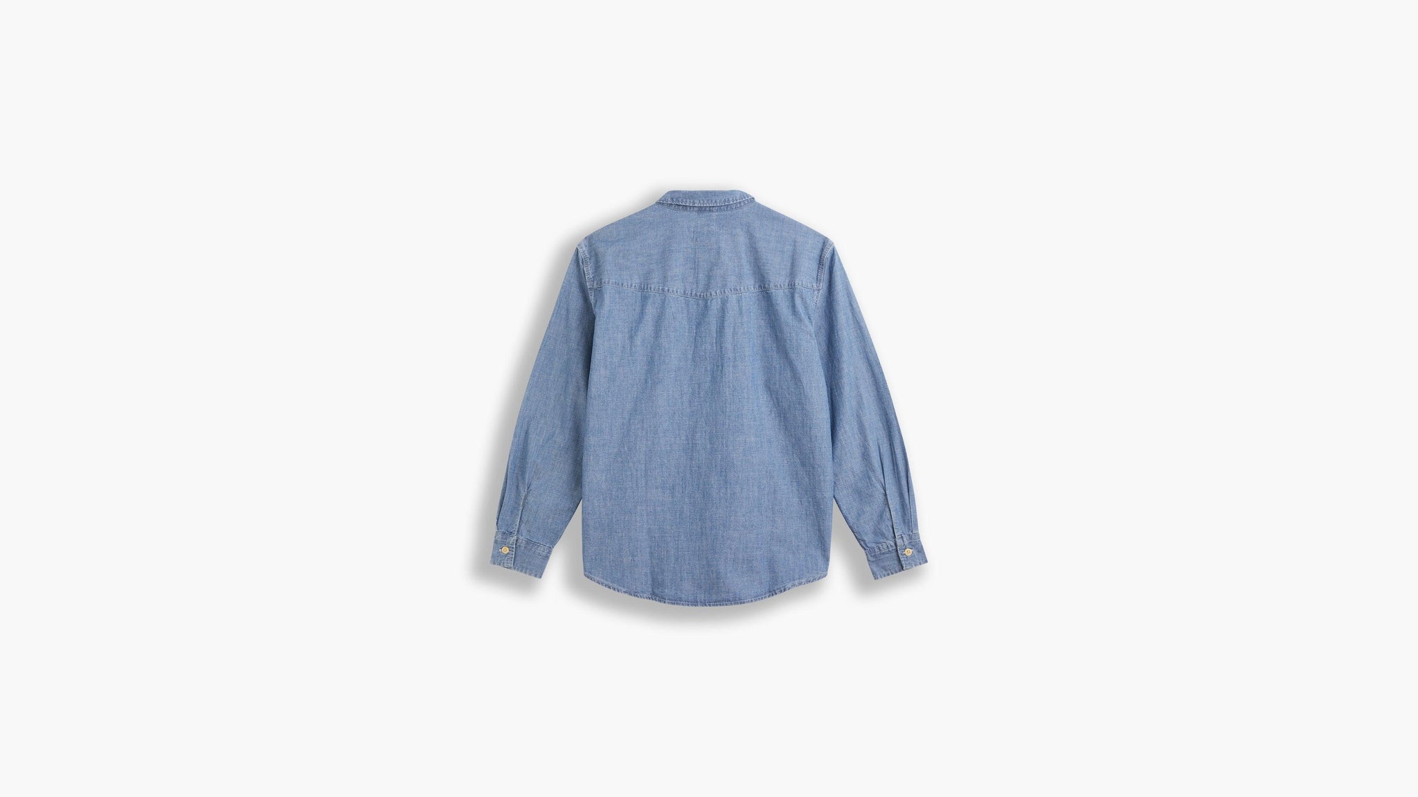 Relaxed Fit Western Shirt Cambray Light - Azul - ECRU