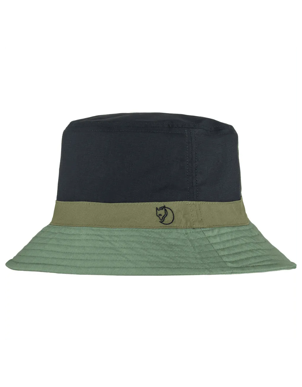 Reversible Bucket Hat Patina Green Dark Navy - ECRU