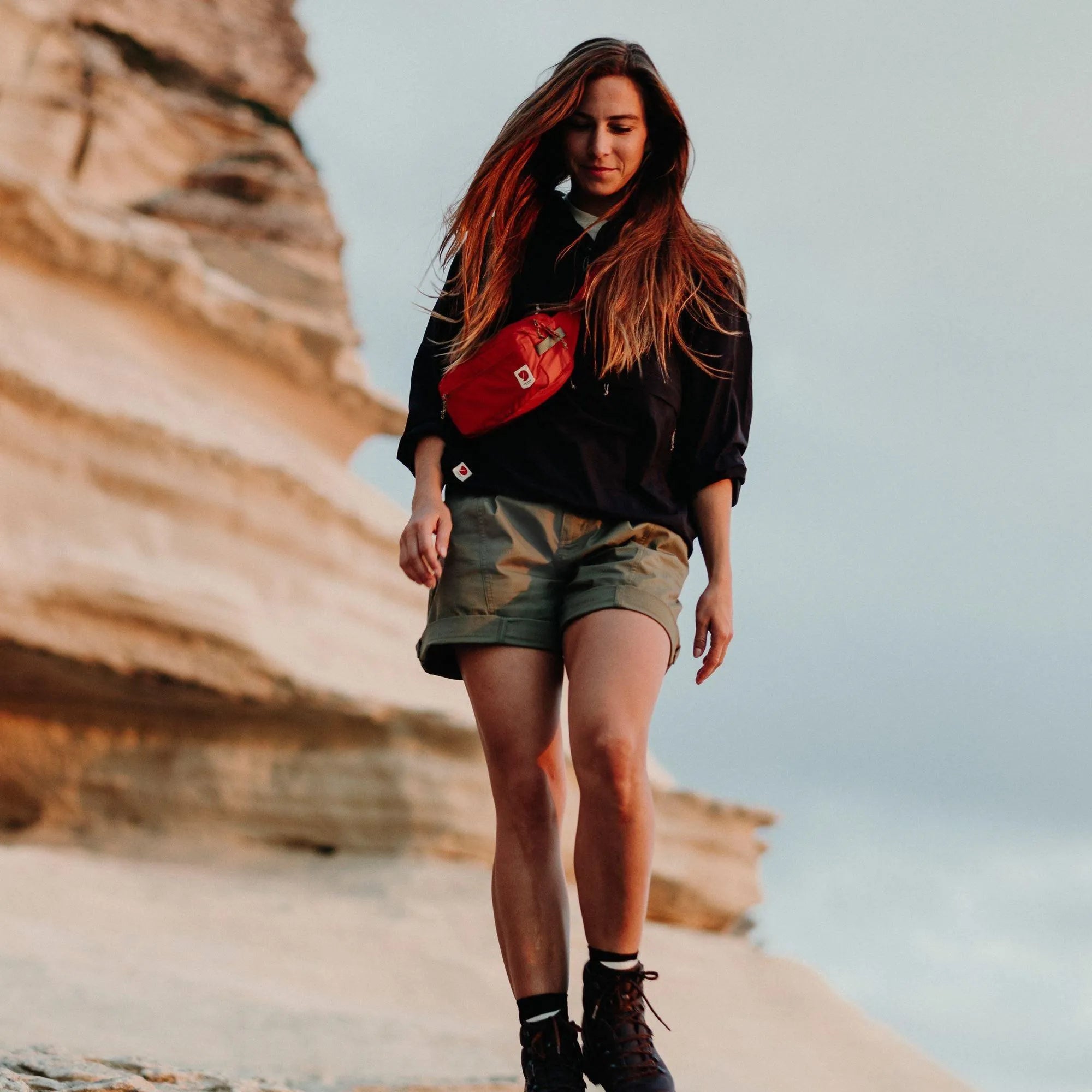 Riñonera Fjallraven High Coast Hip Pack Rowan Red - ECRU