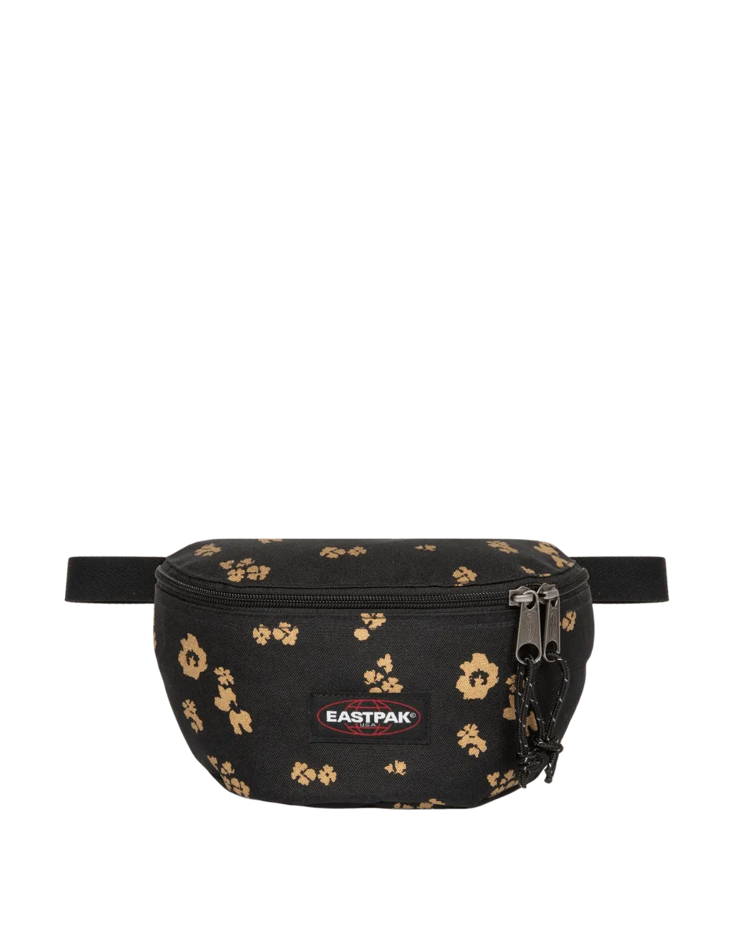 Riñonera Springer Flower Shine Black - ECRU