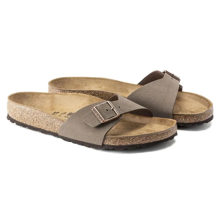 Sandalia Birkenstock Madrid Birko-Flor Mocca - ECRU