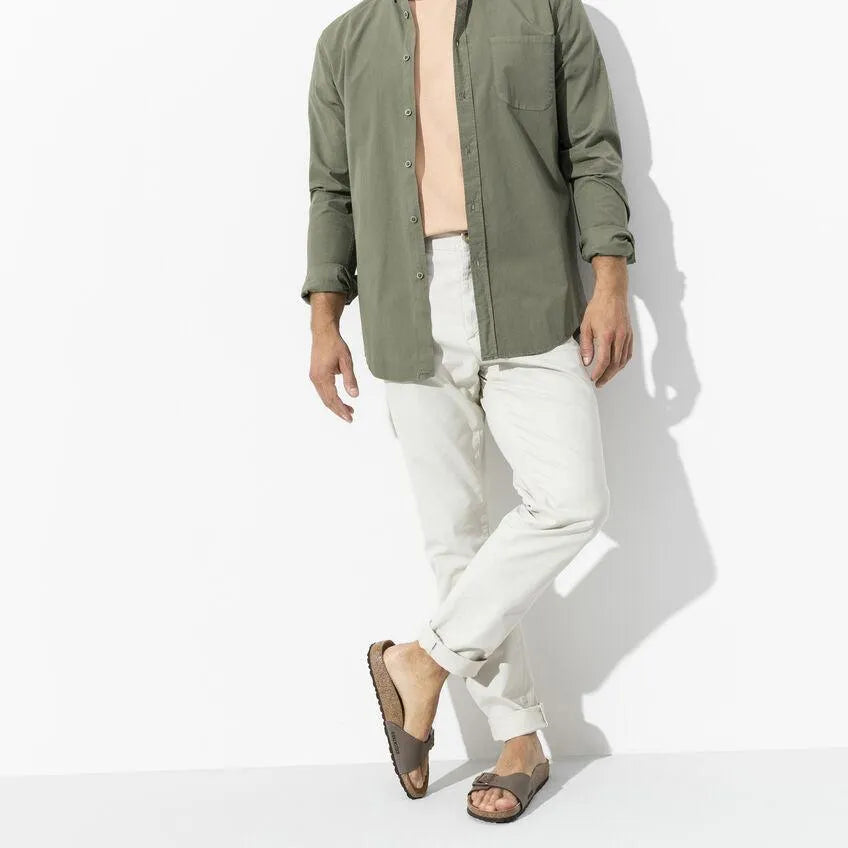 Sandalia Birkenstock Madrid Birko-Flor Mocca - ECRU