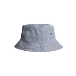 Seersucker Bucket Hat Vertical Stripes Light Blue - ECRU