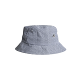 Seersucker Bucket Hat Vertical Stripes Light Blue - ECRU
