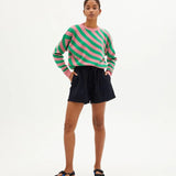 Short Geranio Dark Seersucker - ECRU