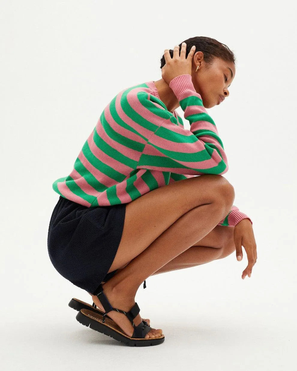 Short Geranio Dark Seersucker - ECRU