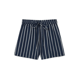 Short Geranio Rayas Navy - ECRU