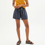 Short Geranio Rayas Navy - ECRU