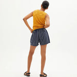 Short Geranio Rayas Navy - ECRU