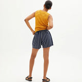 Short Geranio Rayas Navy - ECRU