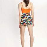 Short tiro alto Corazones - ECRU