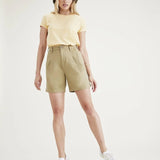 Shorts Dockers de Mujer Pleated Harvest Gold Beige - ECRU